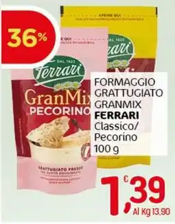 Crai Formaggio grattugiato granmix FERRARI Classico/ Pecorino offerta