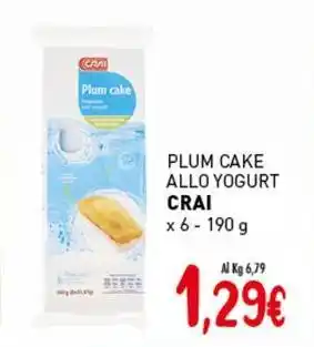 Crai Plum cake allo yogurt CRAI offerta