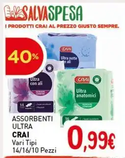 Crai Assorbenti ultra CRAI offerta