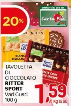 Crai Tavoletta di cioccolato RITTER SPORT offerta