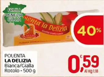 Crai POLENTA LA DELIZIA Bianca/Gialla Rotolo offerta