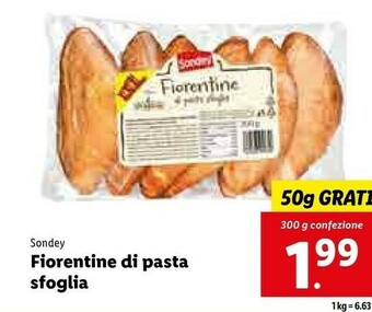 Lidl Sondey fiorentine di pasta sfoglia offerta