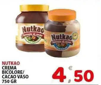 Il Centro Superstore Nutkao crema bicolore/ cacao vaso offerta