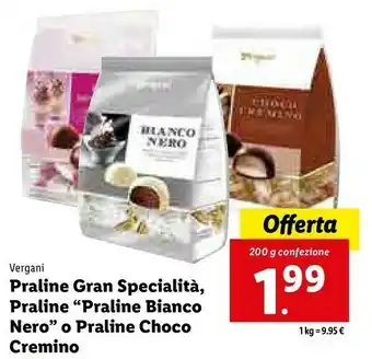 Lidl Praline gran specialità/ praline bianco nero o praline choco cremino offerta