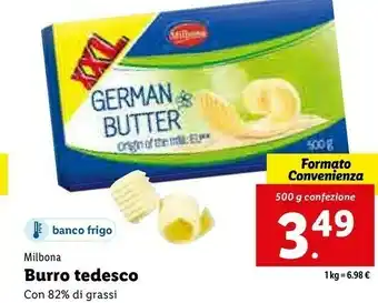 Lidl Burro tedesco offerta