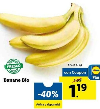 Lidl Banane bio offerta