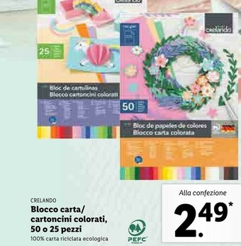 Crelando blocco carta / cartoncini colorati, 50 o 25 pezzi