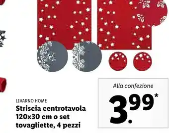 Lidl Livarno home striscia centrotavola offerta