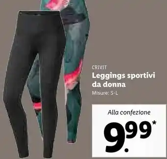 Lidl Crivit leggings sportivi offerta