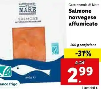 Lidl Salmone affumicato norvegese 200 g(ml) offerta