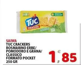 Il Centro Superstore Saiwa tuc crackers rosmarino erbe/ pomodoro e grana/ classico formato pocket offerta