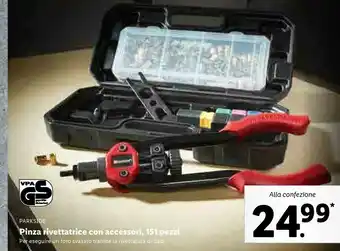 Lidl Parkside pinza rivettatrice con accessori offerta