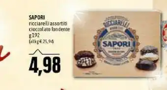 Emi Supermercati Sapori ricciarelli cioccolato fondente offerta