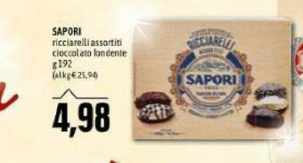 Sapori ricciarelli cioccolato fondente