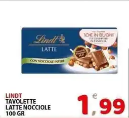 Il Centro Superstore Lindt tavolette latte nocciole offerta