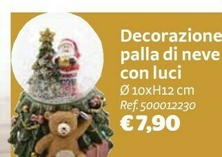 Bricocenter Decorazione palla di neve con luci offerta