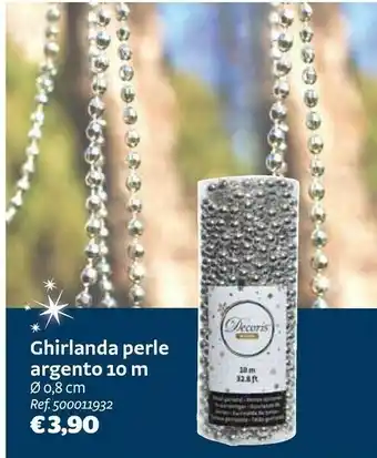 Ghirlanda perle argento