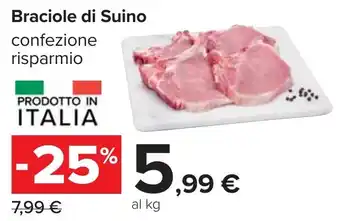 Carrefour Braciole di Suino offerta