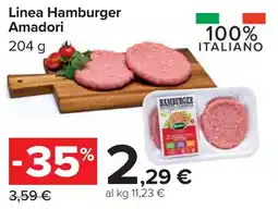 Carrefour Linea Hamburger Amadori offerta