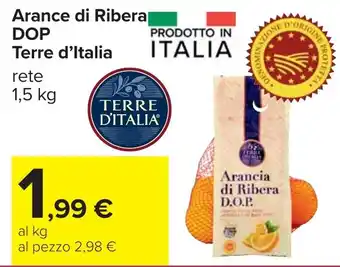 Carrefour Arance di Ribera DOP TERRE D'ITALIA offerta