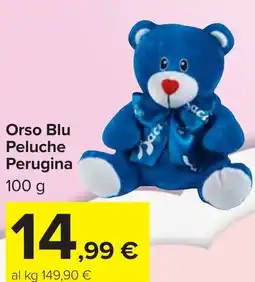 Carrefour Orso Blu Peluche Perugina offerta