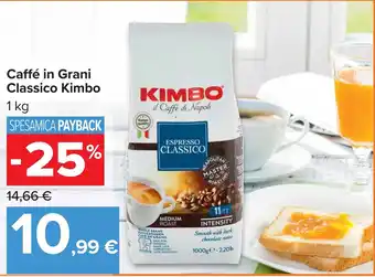 Carrefour Caffé in Grani Classico Kimbo offerta