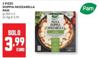 Pam 2 pizze doppia mozzarella PAM offerta