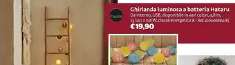 Bricocenter Ghirlanda luminosa a batteria hataru offerta