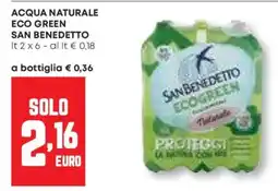 Pam Acqua naturale eco green SAN BENEDETTO offerta