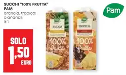 Pam Succhi "100% frutta" PAM offerta