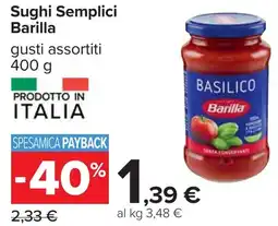 Carrefour Sughi Semplici Barilla offerta