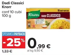 Carrefour Dadi Classici Knorr offerta