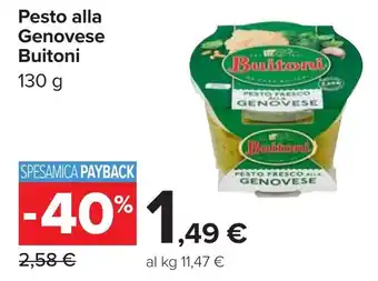 Carrefour Pesto alla Genovese Buitoni offerta