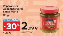 Carrefour Peperoncini Jalapenos Verdi Santa Maria offerta