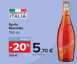 Carrefour Spritz Mionetto offerta