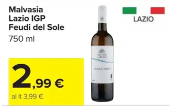 Carrefour Malvasia Lazio IGP Feudi del Sole offerta