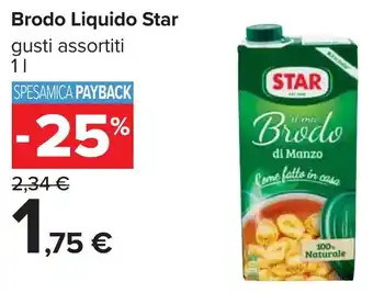 Carrefour Brodo Liquido Star gusti assortiti offerta