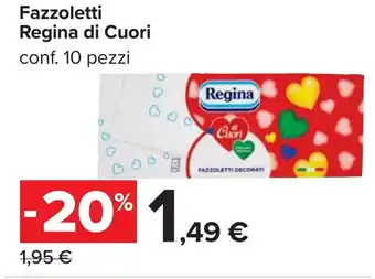 Carrefour Fazzoletti Regina di Cuori offerta