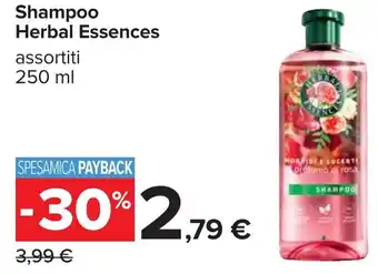 Carrefour Shampoo Herbal Essences offerta