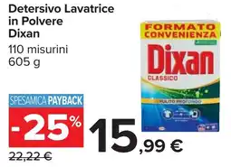 Carrefour Detersivo Lavatrice in Polvere Dixan offerta