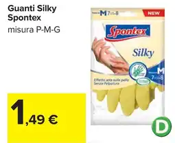 Carrefour Guanti Silky Spontex offerta