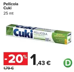 Carrefour Pellicola Cuki 25 mt offerta