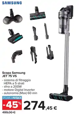 Carrefour Scopa Samsung JET 75 VS offerta