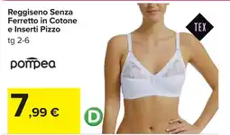 Carrefour Reggiseno Senza Ferretto in Cotone e Inserti Pizzo pompea offerta