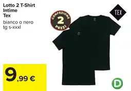 Carrefour Lotto 2 T-Shirt Tex offerta