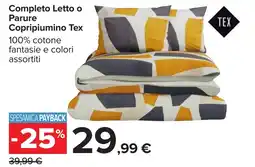 Carrefour Completo Letto o Parure Copripiumino Tex offerta