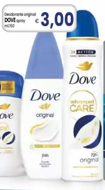 Famila Deodorante original DOVE spray offerta