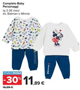 Carrefour Completo Baby Personaggi offerta