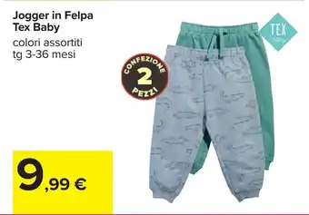 Carrefour Jogger in Felpa Tex Baby offerta