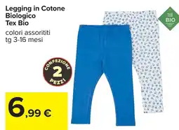 Carrefour Legging in Cotone Biologico Tex Bio offerta